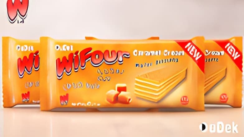 ويفر بكريمة الكراميل