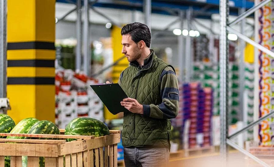 A procurement team reviewing commercial specs for a food sample